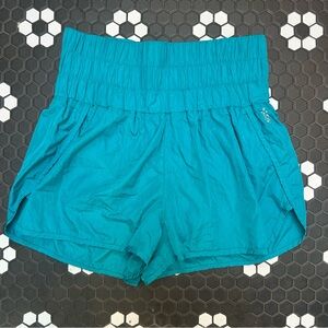 Free People FP Movement Womens Active The Way Home Running Shorts Turquoise SZ L